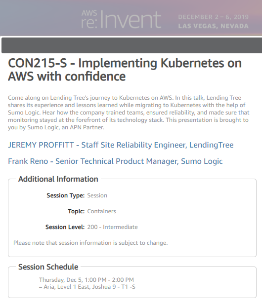 Come see me at <a href="/AWSreInvent/">AWS re:Invent</a>!