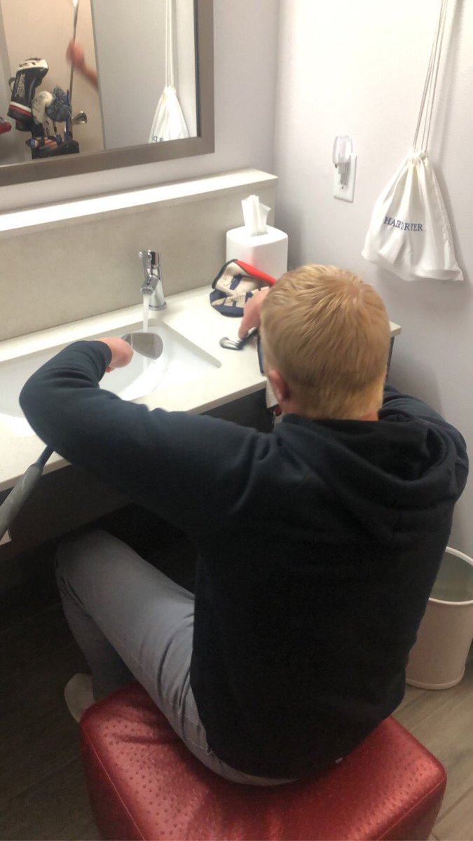 How are we getting prepared for sectionals?? Buttering up the clubs in the hotel bathroom of course.