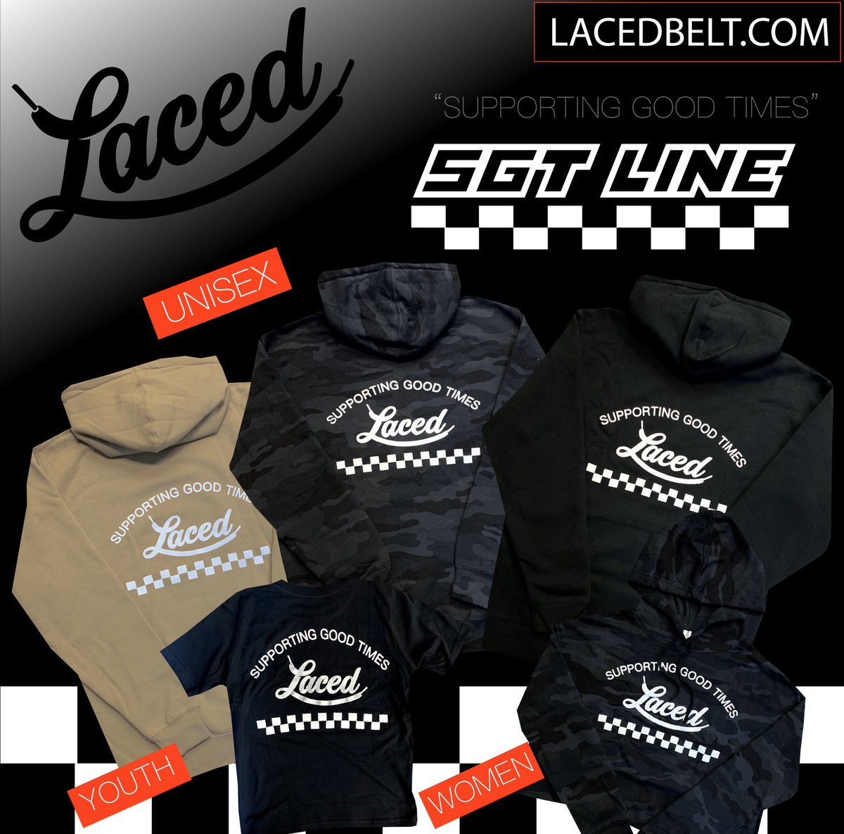 LacedBeltCo's tweet photo. New hoodies, hats, beanies, youth tees, and women’s crop 🔥 only on https://t.co/lglcQw2wwC https://t.co/rTgVL4CBBO