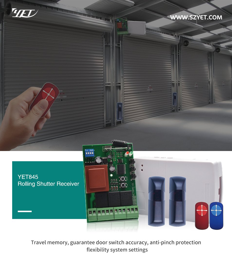 YaoertaiCo's tweet image. YET845 rolling shutter receiver  #Rollingshutterreceiver 
Realize motor corotation, reversal and pause
Can be connected to the upper and lower limit switches
Can be connected to indicator light
Website:szyet.com/product/receiv…
Email:sales@szyet.com
