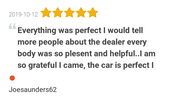 CarVisionAuto's tweet photo. New 5.0-star Review: "Everything was perfect I would tell more people about the dealer every body was so plesent... https://t.co/E3Hjilxv8q