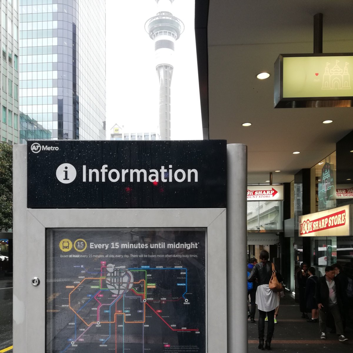 AnthonyCrossNZ's tweet photo. Time to take these posters down @AklTransport - "every 15 minutes until midnight" is no longer true on many of these routes. It could have been such a "slick customer proposition" if potential new customers had known about it when thinking about coming into town for the evening! https://t.co/3DvQLI8d0T