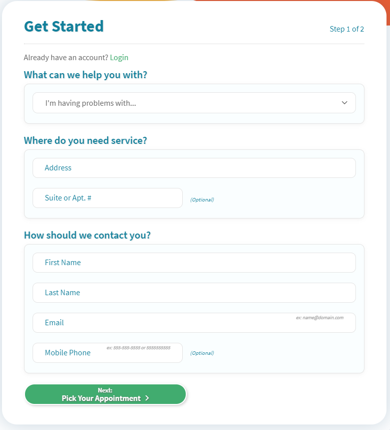 billygoapp's tweet image. With our new online appointment scheduler, billyGo has made it even easier for you to book a guaranteed one-hour appointment. hubs.ly/H0jrLj60 #GOwithbillyGO #dfwplumbing #dfwhvac #plumbingapp #plumbingproblems #dallasbusiness #grapevinetx #southlaketx #planotx