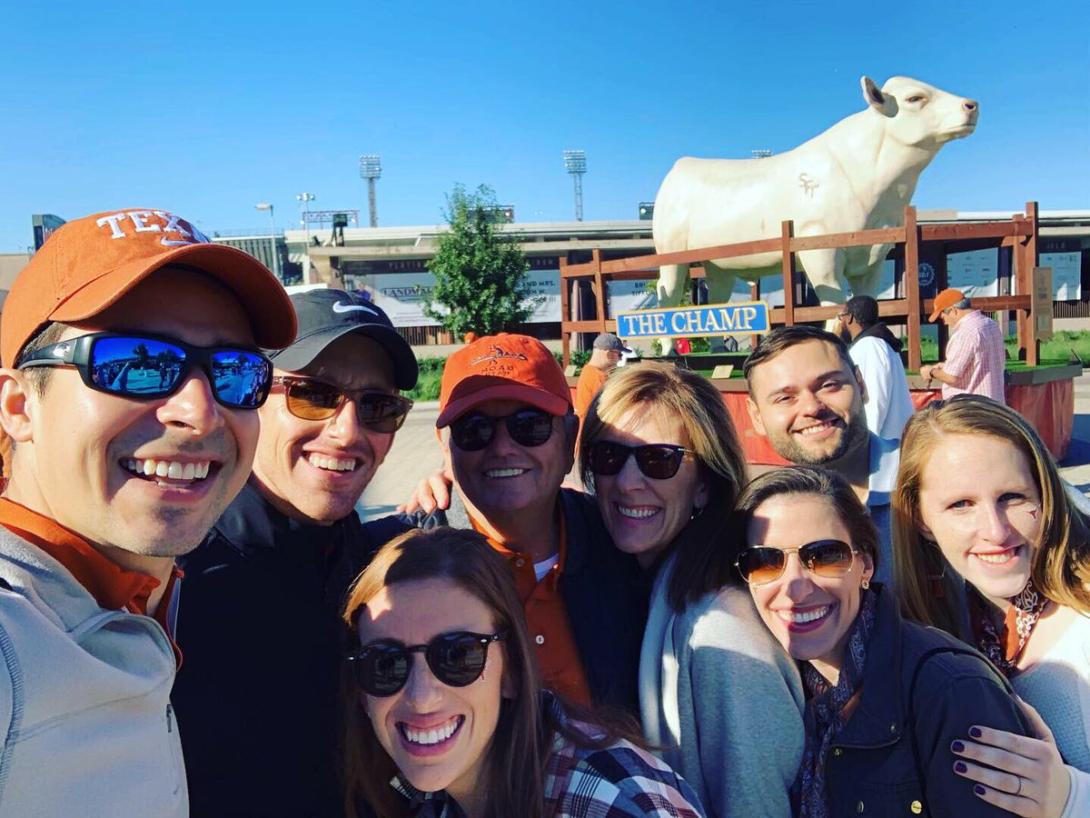 allisonpyemd's tweet photo. When you go to Texas/OU and state fair with your husband’s family of red heads, lots of sunscreen is required😝 How do you stay sun-safe during football season? https://t.co/5GGlIk1fV9