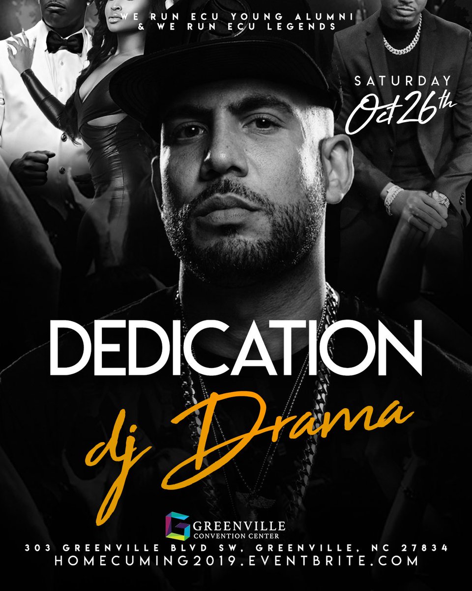 HomECUming Saturday night...All roads lead to Greenville Convention Center!! It’s tradition!!! And we got <a href="/DJDRAMA/">DJ DRAMA</a> providing the soundtrack!!