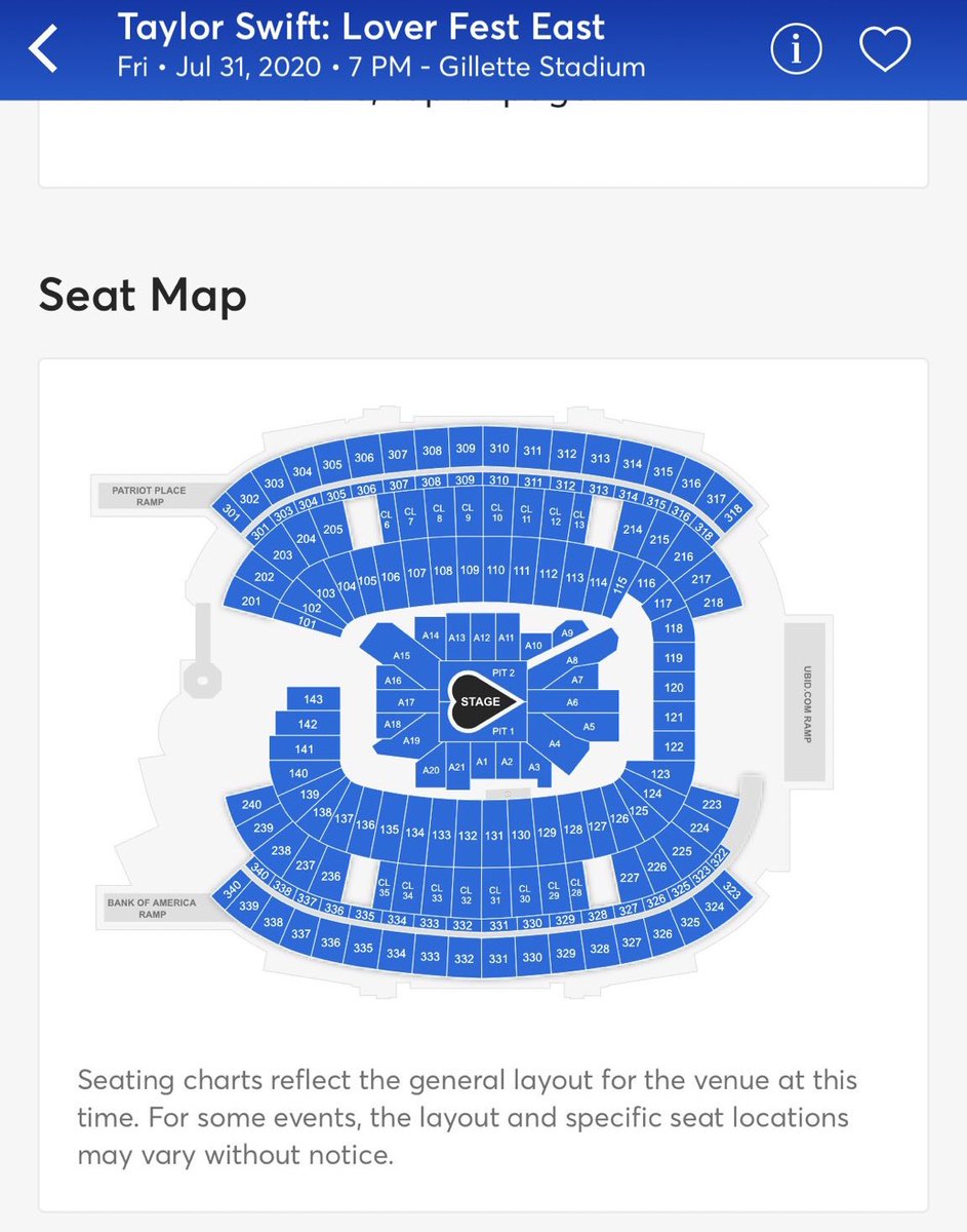 Taylor Swift Seating Chart