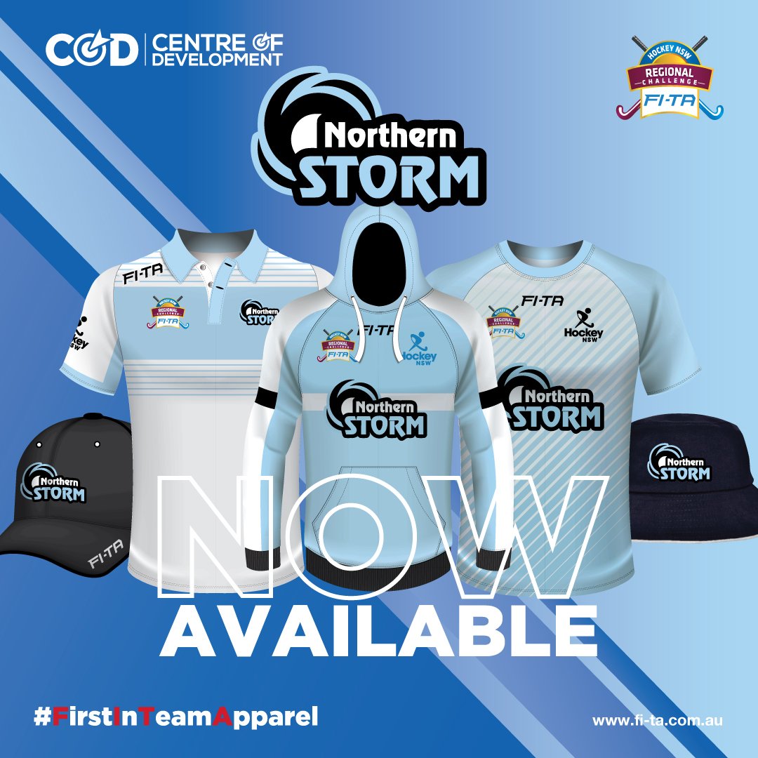 FitaSportswear's tweet photo. Northern Storm, your @Hockey_NSW Centre of Development Club Shop is OPEN 🏑

Head over to 👉 https://t.co/G2B0TXdPal and grab your supporters gear today 😁

FI-TA, part of the Essential Sports Group!

#EssentialSportsGroup #MyClubShop #TeamMasita #FITA #GPA #AustminsApparel https://t.co/H1Fv3gG4j9