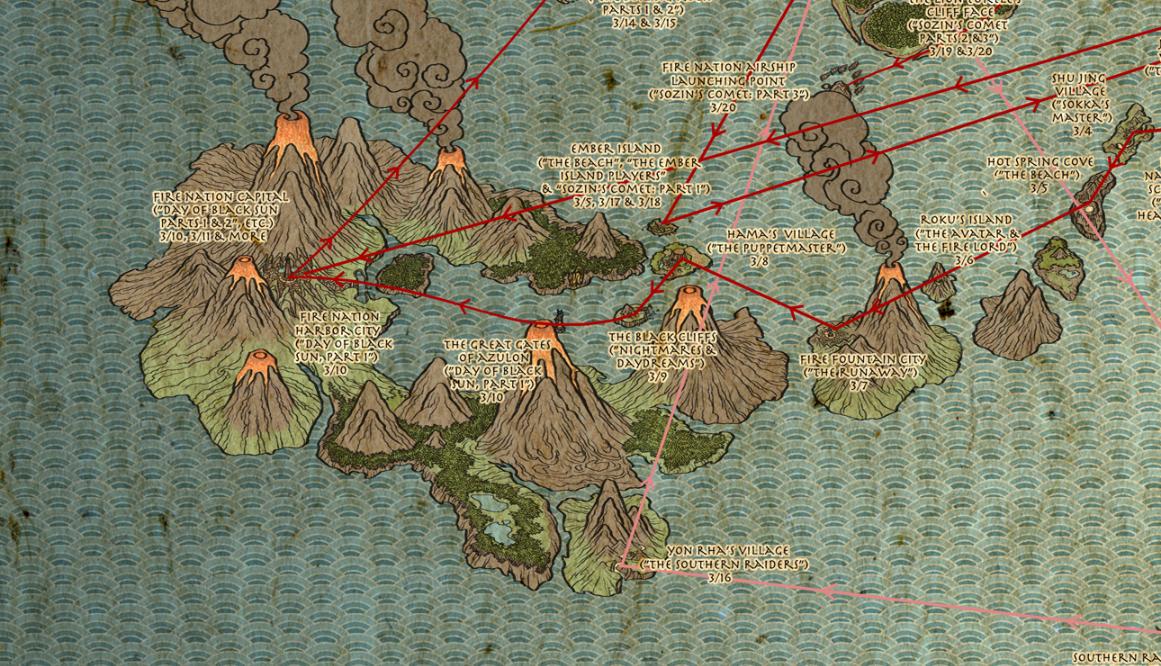 the last airbender map the last airbender map