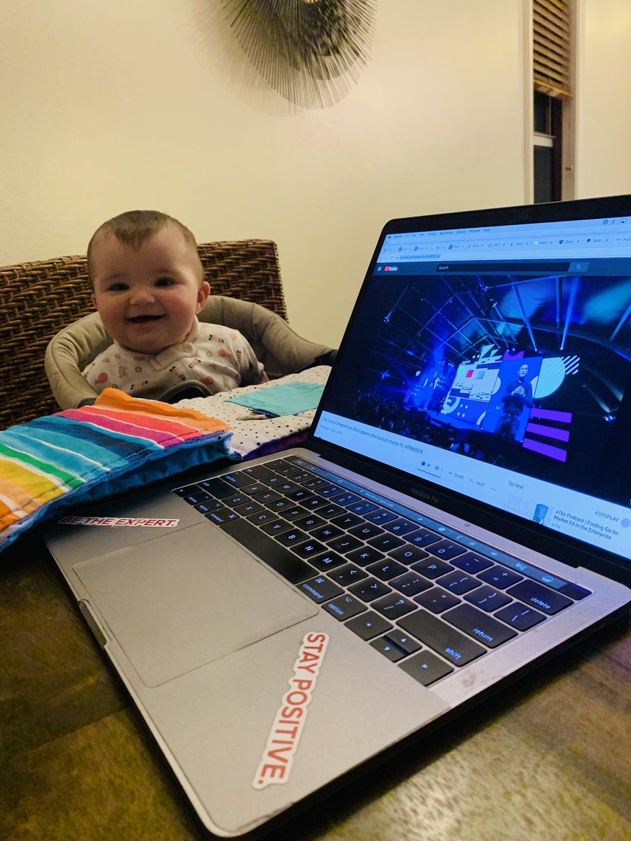 Me and Ada listening to @destraynor’s #TNW2019 keynote.  We’re both loving it 🙏