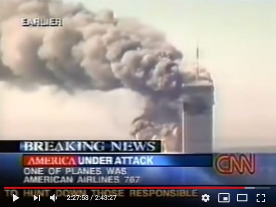 CNN's Brown @ 1117 ET - obviously backing further away from his earlier description of "a huge explosion" at WTC2 - suggests it was actually the "collapse" of the "top" of WTC2 (rather than an explosion) that caused "an enormous plume of smoke, sparks"55/