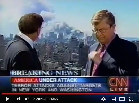 Brown also reports for first time that CNN reporters heard not just one explosion but "loud noises" as WTC1 "collapsed" but says "unclear to them and to us whether those were explosions going on in the building, or if it was simply the sound of the collapse of the buildings."56/