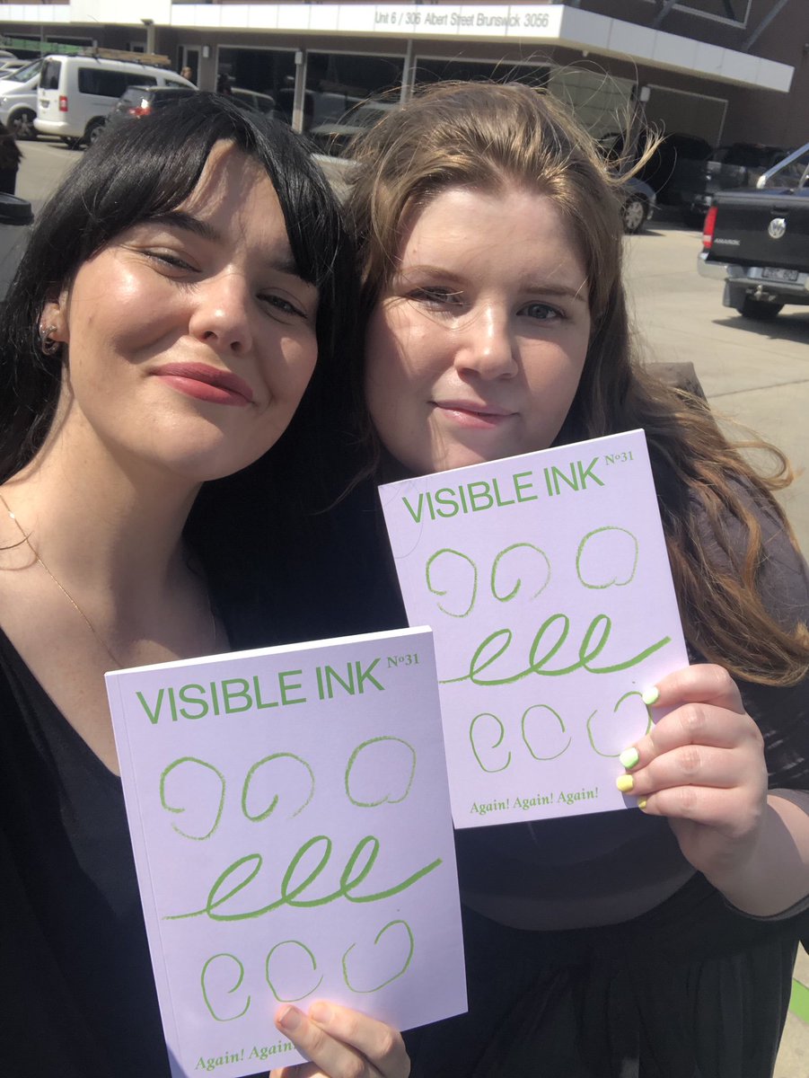 Ruby and I almost weeping after picking up the <a href="/visink/">Visible Ink</a> journals fresh from the printers this morning !!! Come to launch at the Capitol tomorrow @ 5pm to buy one!💗