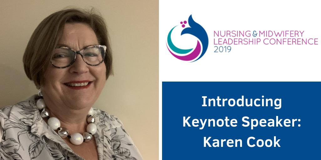 NMLConference's tweet photo. We are so excited to have Karen Cook join our stellar program line-up.. Karen has been a registered nurse for over 35 years and is currently Senior Nursing and Midwifery Adviser in the Office of the CNMO at the Australian Government Department of Health. #nmlc19 https://t.co/m2jDA9gJk3