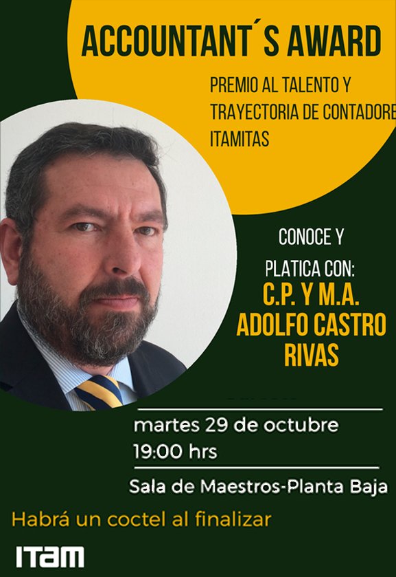 📅 MAÑANA 📅 | #ContabilidadITAM te invita al Accountant’s Award 2019.

📍Sala de Maestros planta baja, RH
⏰19.00 a 20.30 h

¡Te esperamos!

ow.ly/WEzF50wVB14