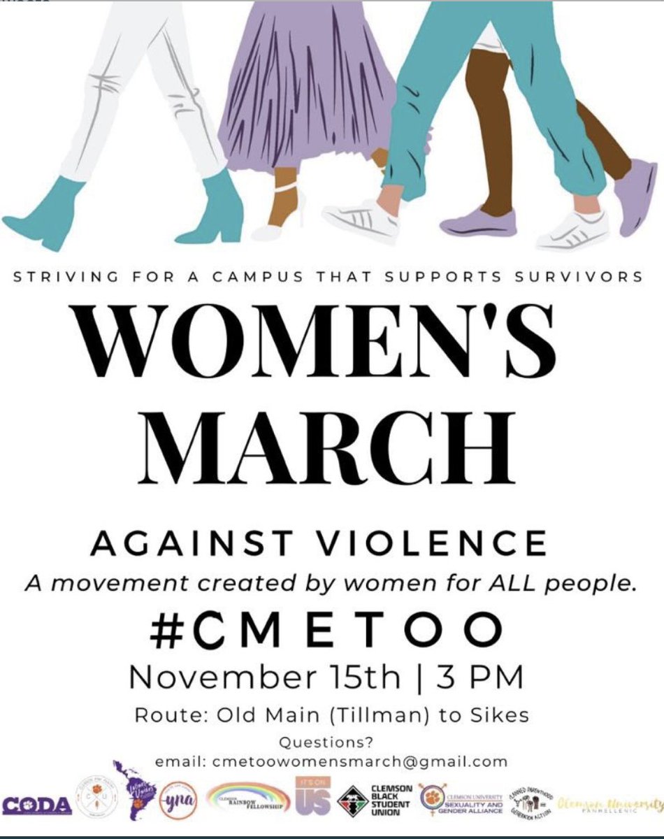 aldenjudi's tweet photo. #CMeToo. We want all survivors to feel heard, seen and supported by the Clemson family. We must follow in the footsteps of other universities. We have to do better. https://t.co/97r5cIrUUM https://t.co/FIVQdOGlCp