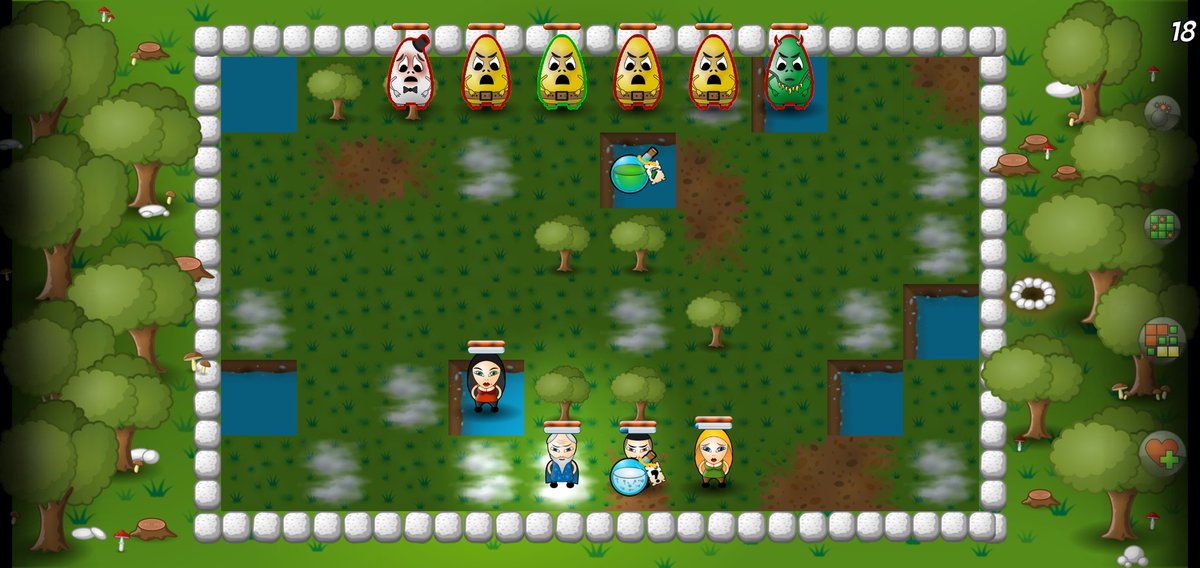 MagicVariable's tweet image. You can see red or green borders around monsters in the new version of Magic Variable. The green ones are in the range of the active hero's attack.
play.google.com/store/apps/det…
#indiegame #brandnew #rpg #indiedev #gamenews #androidgame #gaming #strategy