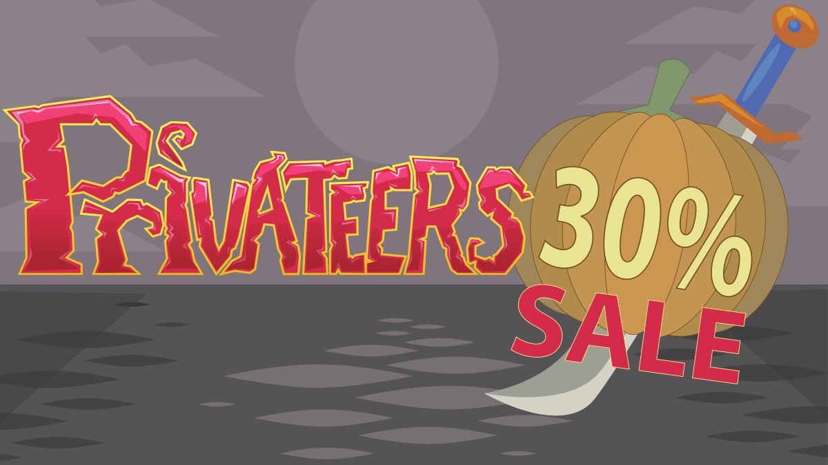 MonsterTreeGame's tweet photo. @steam_games
 Halloween sale is going on right now. Privateers is taking part, and is on sale at 30% off. 
https://t.co/vUOfWQKavv
🎃 #SteamSale 🎃 #Halloween 🎃 https://t.co/MtZauXwmTh