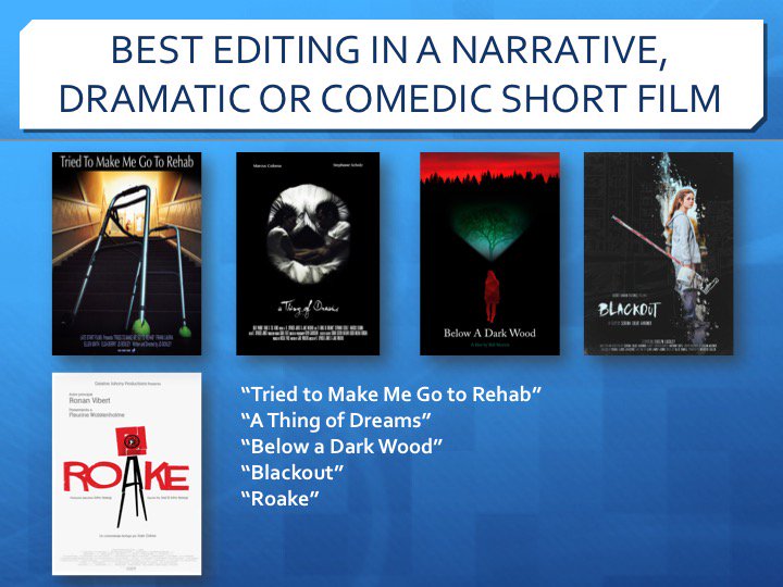 ShortFilmAwards's tweet photo. And the 2019 SOFIE Award Nominees for Best Editing are...  Films screening Friday, Nov 15th... Narrative, Dramatic or Comedic:  9:00AM. Documentary:  1:00PM and 2:30PM

#2019SOFIES #SOFIEAwards #filmaward #shortfilm #filmmaking #filmmakers #bestediting #filmeditor #GiantsofShorts https://t.co/9hY5oROTga