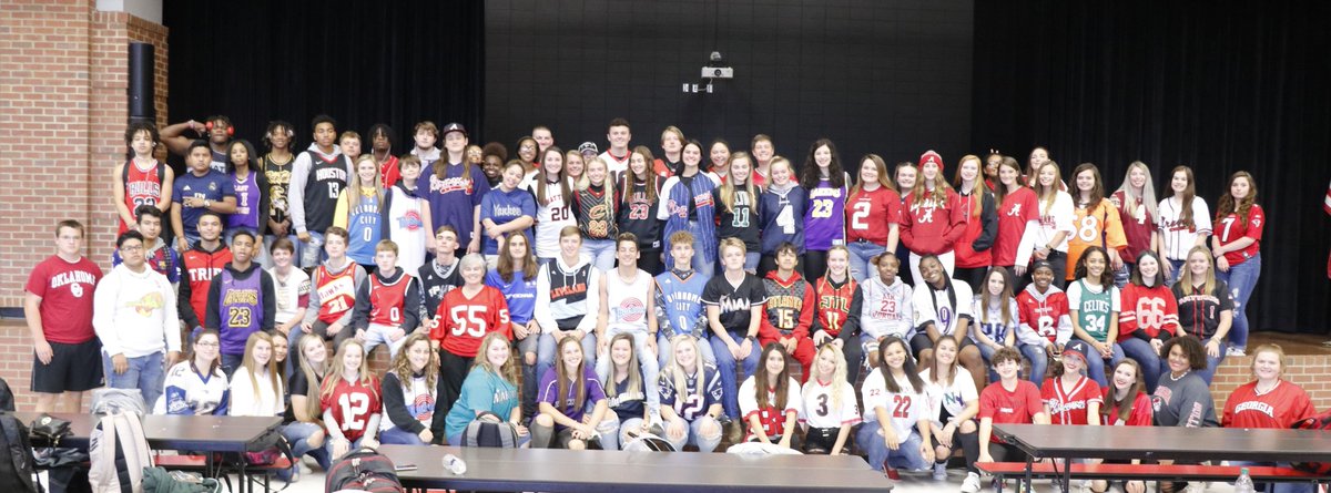 Homecoming Day 1 - Jersey Day! Students repped their favorite teams today. Don't miss the homecoming parade tonight at 6pm! #ChattoogaStrong