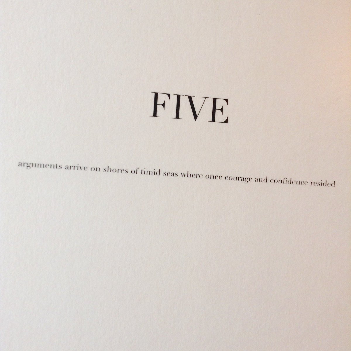 anonymousbart's tweet image. Five, 2013
Ink jet print on baltic birch
8.8 x 10.75 x 1.5 inches
From the series Witticism
#poetry #sculpture #wpgpoetry #winnipegart #winnipeg #wpg #wpgart #mb #art #manitobaart #Canadianart