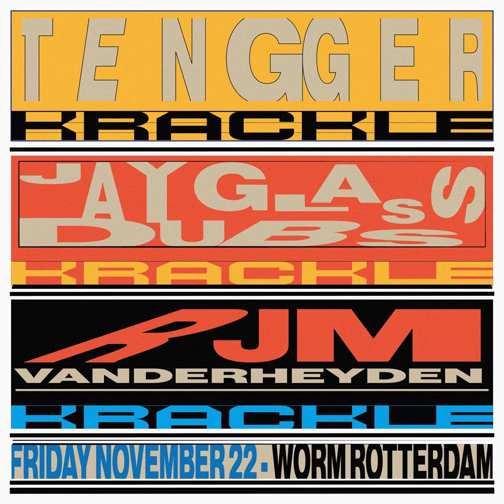 Our next event in the Krackle Concert series in November 22nd at <a href="/WORM_Rotterdam/">WORM Rotterdam</a> 
Featuring: @jayglassdubs <a href="/tenggerland/">TENGGER</a> &amp; RJMVANDERHEYDEN
krackle.org/edition/krackl…