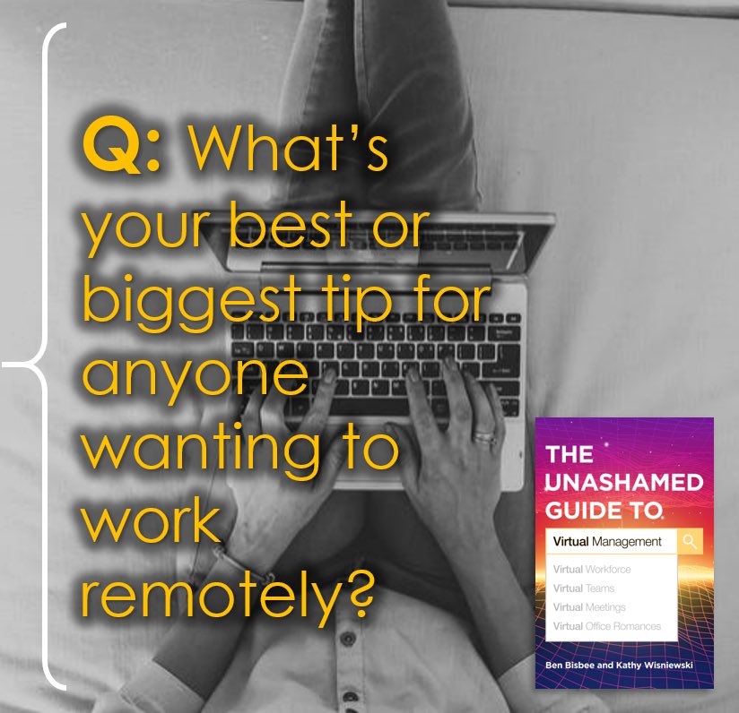 UnashamedVM's tweet image. What’s your biggest tip for anyone wanting to work remotely?  

#virtualmanagement #remotework #virtual #remote #remotejobs #management #virtualoffice #remoteoffice #remoteassistant #virtualjobs #virtualemployment #book #fun #smart #tips #advice #experience