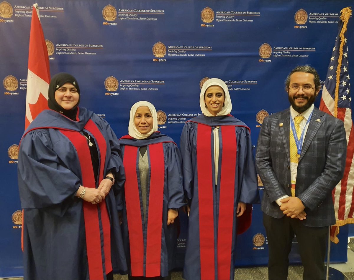 نبارك #جراحات_الكويت الإنجاز المتميز مع د.سلمان الصباح حاكم كلية الجراحة الأمريكية فرع الكويت و د. أسماء الراشد، د. عذاري الوائل و د. منيرة بن نخي في حفلة تخريجهم لزمالة كلية الجراحة الأمريكية
<a href="/kuwaitsurgical/">جمعية الجراحين</a> 
<a href="/salman_alsabah/">دكتور سلمان الصباح</a> <a href="/aparagon_/">Asmaa Al Rashed MD FRCSC FACS</a> <a href="/alwaelclinic/">Athari Alwael clinic</a>  <a href="/pinkpad47/">pinkpad</a> <a href="/KuwaitMOHNews/">أخبار وزارة الصحة</a>