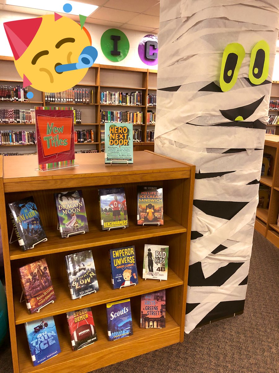 Our mummy told us to tell you new books have arrived! Check’em out now~ 🥳 #NewTitles #NewBooks #GetABookInYourHands #JLG #JCPSLibraries @JCPS_LMS @JrLibraryGuild #CrosbyMiddleSchool #Crosby #Library #Books