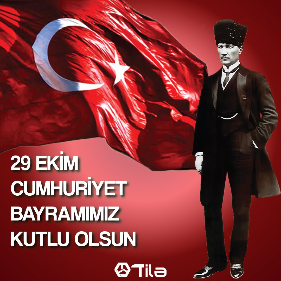 Kahraman Atalarımızın emaneti ve geleceğimizin teminatı Cumhuriyet 96 yaşında! 29 Ekim Cumhuriyet Bayramımız Kutlu Olsun..
 #29ekim #MustafaKemalAtatürk #29ekimcumhuriyetbayramımızkutluolsun #tilakompozit