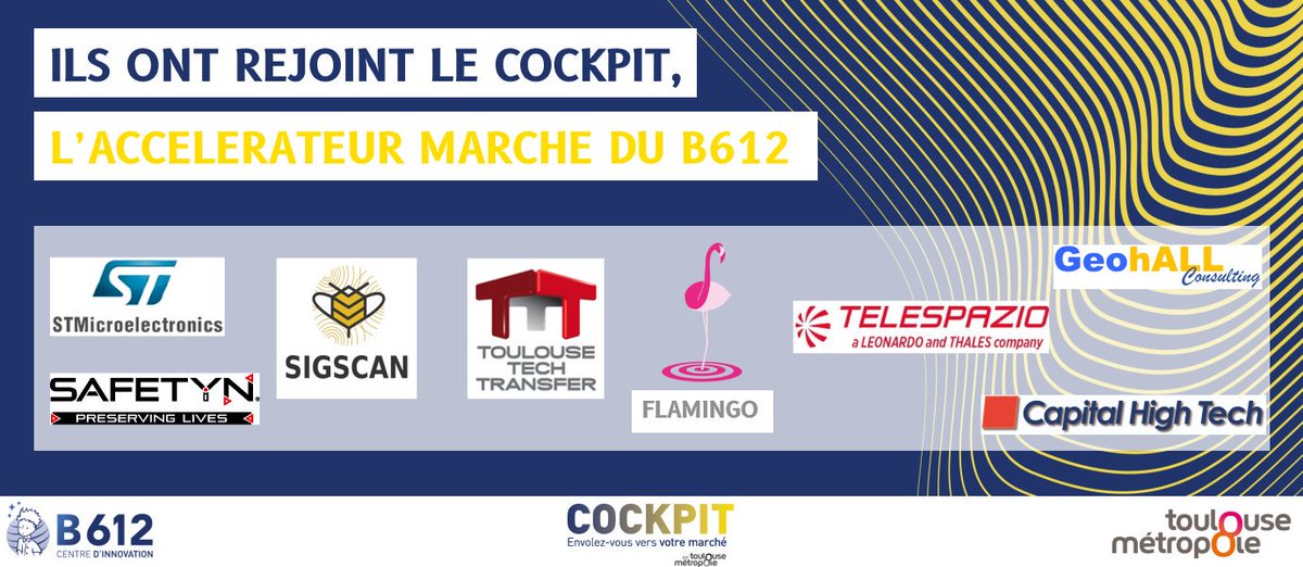 6 mois après son ouverture, le COCKPIT, l’accélérateur Marché de <a href="/TlseMetropole/">Toulouse Métropole - INACTIF</a> au #B612, accueille 7 entreprises et accélère la mise sur le marché de 3 projets d' #innovation. #B612Acceleration #Business #gotomarket 
<a href="/fabien_marotte/">Fabien Marotte</a> <a href="/pyrenees_soft/">Pyrenees Software</a> <a href="/SAFETYN_Team/">SAFETYN</a>