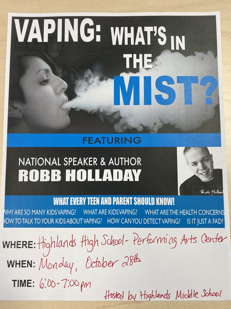 FTISHMS's tweet image. Don’t forget the Parent Talk tonight at 6:00 in the PAC.  Robb is awesome!!!