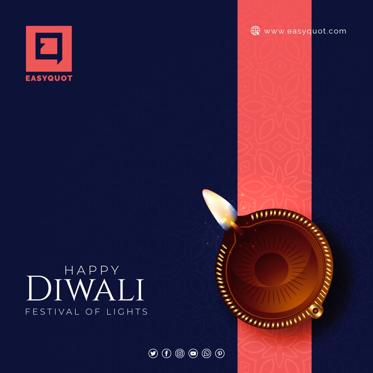 EasyQuot's tweet image. Invite all your friends and relatives, to have a cheerful Diwali celebration.
#happydiwali #happydiwali2019 #happy #diwali
