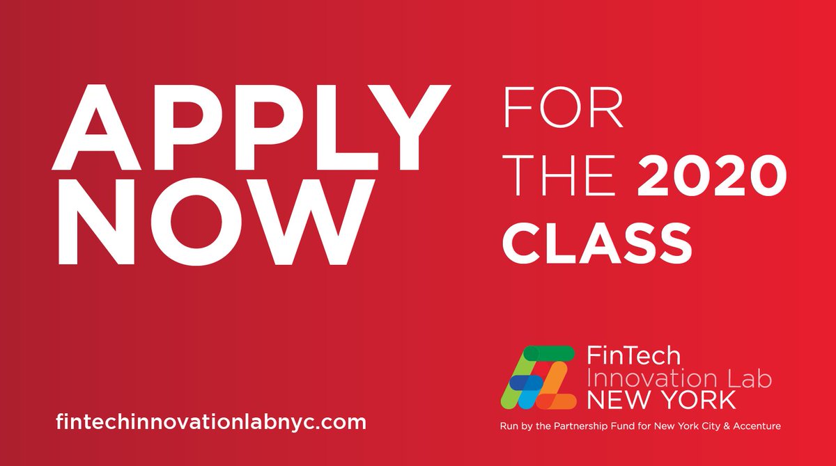 FinTechLab's tweet image. Interested in collaborating with senior business leaders and investors in NYC? Then the #FinTechLabNYC is right for your #startup. Apply now. bit.ly/2Bx3Gm0