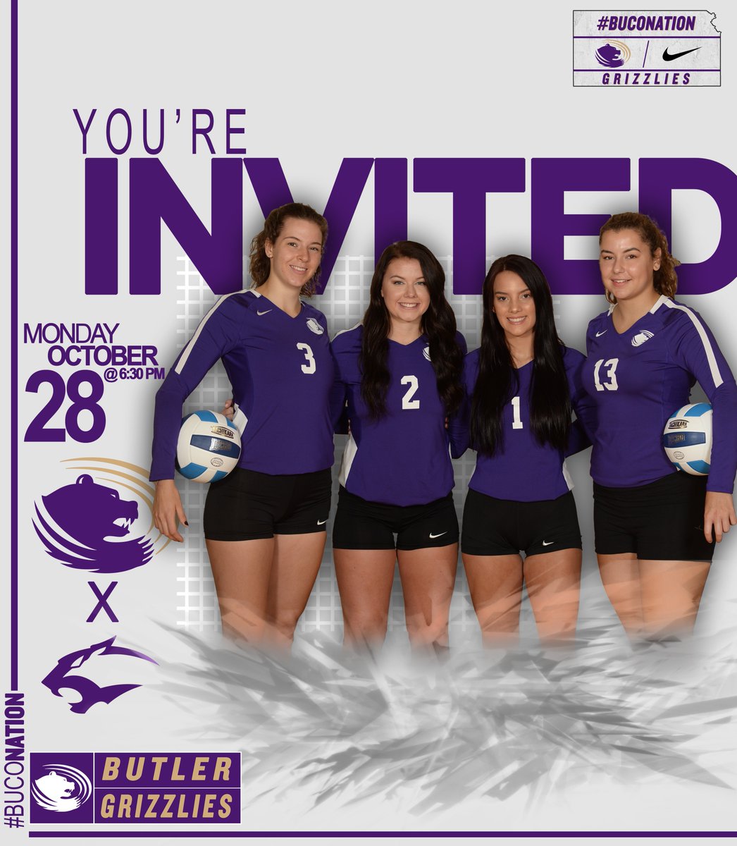 ButlerGrizzlies's tweet photo. 👇🏼𝐘𝐨𝐮'𝐫𝐞 𝐈𝐧𝐯𝐢𝐭𝐞𝐝 👇🏼

💜 Sophomore Night @BucoVolleyball 
🆚 Neosho 
📍Power Plant | El Dorado, KS
⏰ 6:30 pm
📺 https://t.co/0uWmA8gEOK
📱 @KJCCCmedia Mobile App
📣 ɢᴏ ɢʀɪᴢᴢʟɪᴇꜱ!!

#buconation #bucovb https://t.co/pGl6Fhrhru