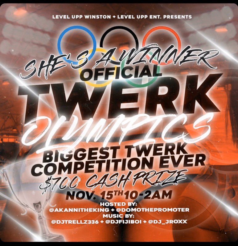 XaddyBravo's tweet photo. ATTN ALL #WSSU #WSSU23 RAMS!!! 🐏
5$ PHYSICALS ALL WEEK 🚨#LEVELUPPWINSTON #WSSUHOMECOMING 2019.
#SUTWERKOLYMPICS BE THERE OR HERE ABOUT IT 5$ THIS WEEK !! 😎🔥
700$ CASH PRIZE 💰
NOVEMBER 15TH MAKE YOUR HOMECOMING MONEY BACK ‼️
#NCAT #UNCG WELCOME TOO
“SHE’S A WINNER”🏆 https://t.co/dkc9Upizgo