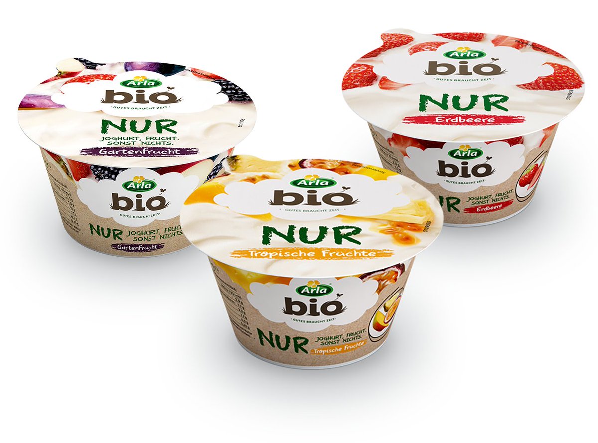 Der Milchkonzern Arla Food bewirbt zurzeit intensiv seine neuen #Bio #Fruchtjoghurts. Sie seien ohne Zuckerzusatz und Zusatzstoffe, heißt es. Stimmt das? Wir haben die Sorte Gartenbeere getestet: bio-food-tester.de/nur-joghurt-fr…