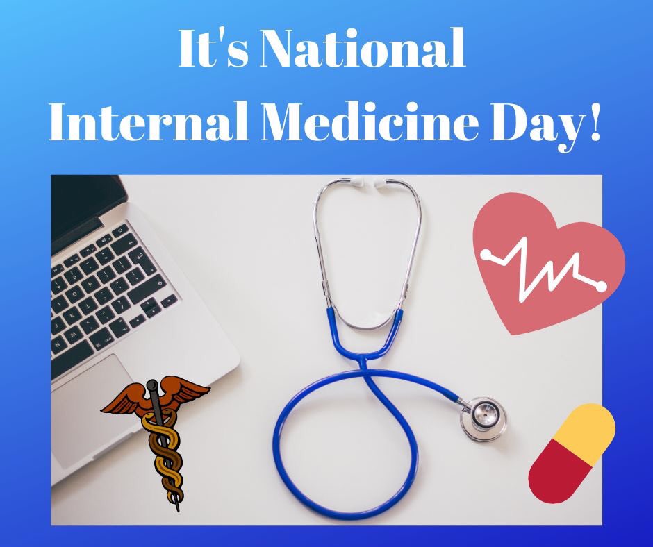 PURECompRx's tweet photo. It's National Internal Medicine Day! 💊Join us in recognizing the contributions of more than 300,000 internal medicine physicians! #NationalInternalMedicineDay #IMProud #InternalMedicine #Medicine #Doctor #Physician #Internist #Hospitalist #PURECompounding #CompoundingPharmacy https://t.co/cscVN5E2Uv