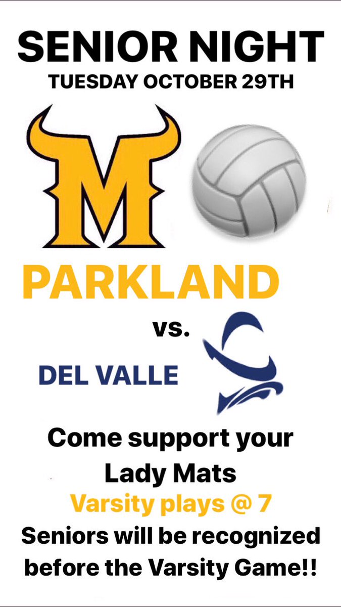 PHSSTUDENTPHS's tweet photo. ‼️SENIOR NIGHT for our Volleyball Lady Mats on Tuesday, October 29th! Our seniors will be recognized before the Varsity game @ 7 so show up earlier if you’d like to celebrate our seniors last home game! AND COME OUT STUDENT SECTION AND BE LOUD!‼️ https://t.co/BlcAE0fzJz