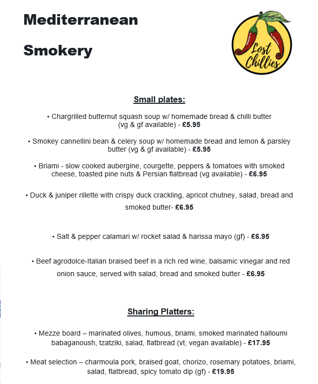 thetuns's tweet photo. Come try the new menu  at the three tuns courtesy of Lost Chillies with the new Mediterranean styled dishes. Available 
Wed - Fri: 12:00 - 21:00
Sat: 17:00 -21:00
There is also now a large selection of teas and coffees.
#mediterranean #lostchillies #food #teaandcoffee #pub #menu https://t.co/jg3DHXcEq9