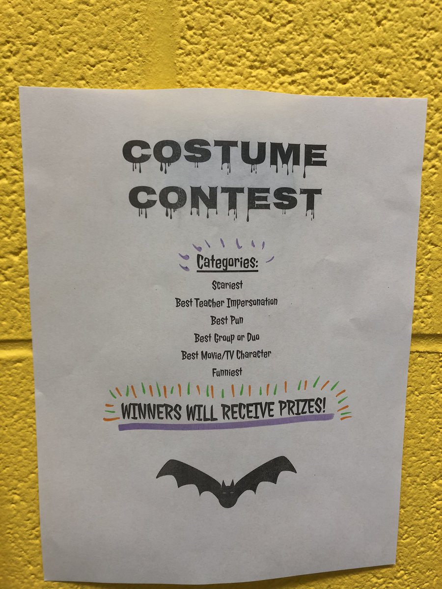 this week is halloween spirit week!! 🎃👻🕸 show your spooky school spirit on Canadian Tuxedo Day, 80’s Day, and Costume Day 💚💜🧡