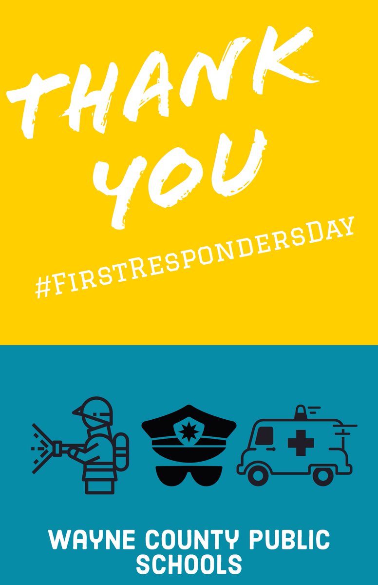 WayneCountyPS's tweet image. Today on #firstrespondersday let's take a moment to honor those who protect their communities, day in and day out. Thank you to all the brave first responders in Wayne County for keeping us safe.