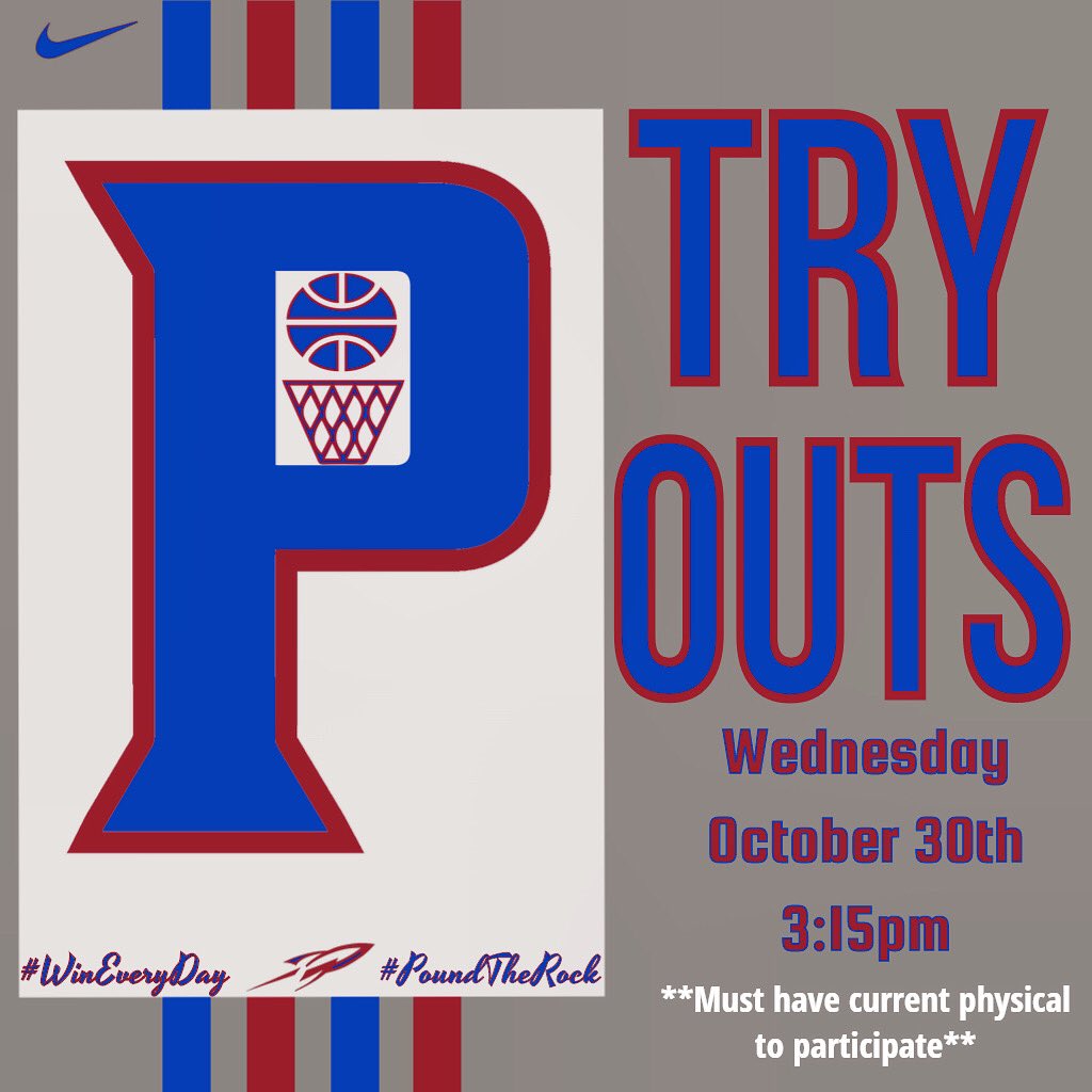 Person_MBB's tweet photo. Boyβs basketball tryouts will begin this Wednesday, October 30th right after school at 3:15!! You MUST have a current physical with ALL parts completed in the physical packet. Hoop season is here, see you in Rocket Gymnasium! #WinEveryDay #PoundTheRock #RocketBasketball https://t.co/Wj1lnvbSkV