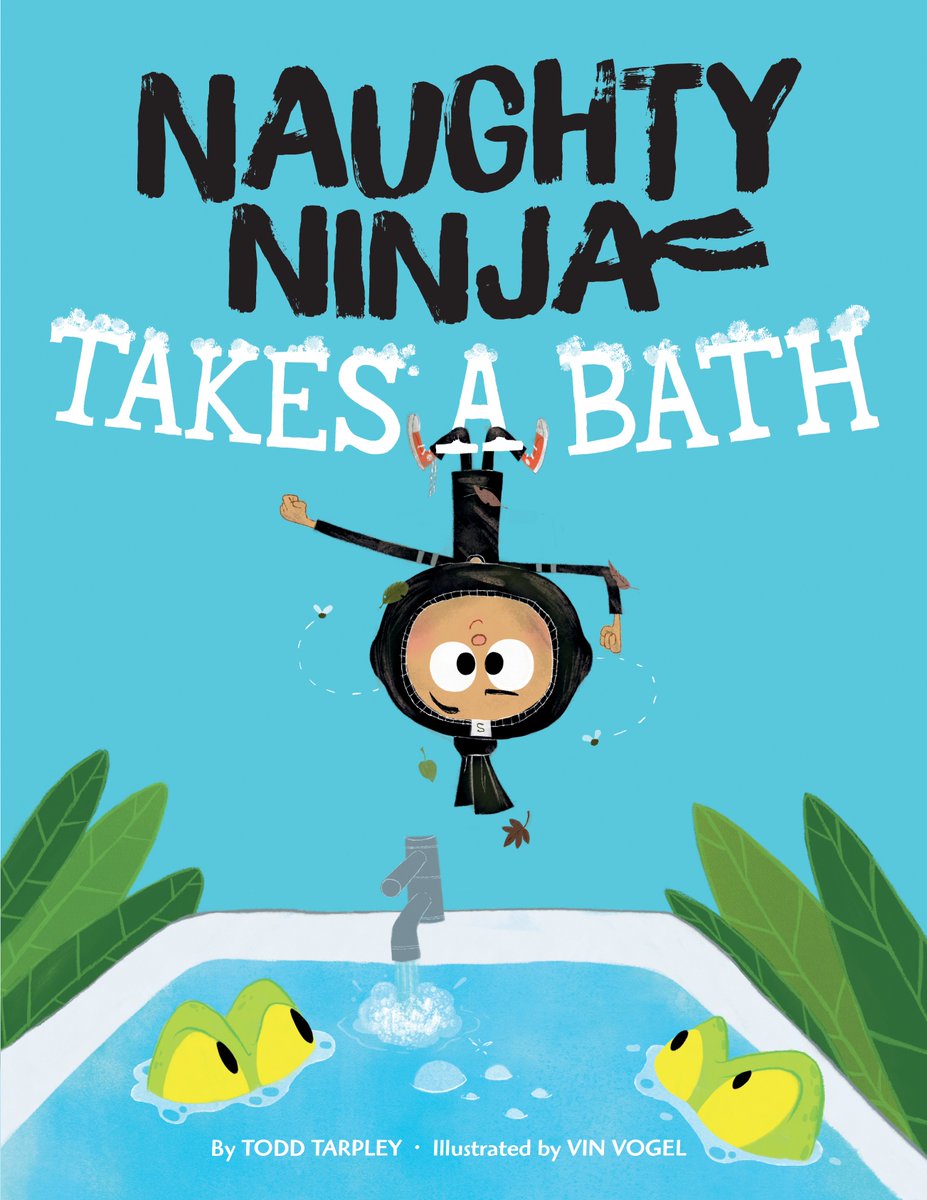 KelseySkea's tweet photo. So fun to see @vin_vogel & @toddtarpley last week and be able to give them each an advance copy of their upcoming #picturebook NAUGHTY NINJA TAKES A BATH (out in January). We busted out our best ninja moves for the occasion. #kidlitfun https://t.co/xewbWs6FFf
