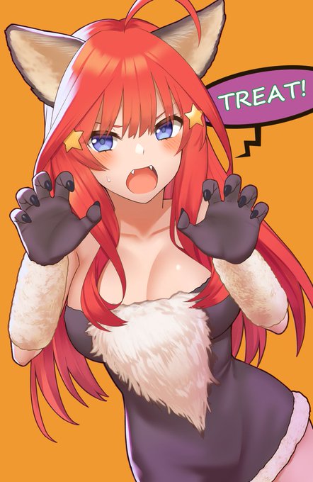 不踏さんがTwitterに投稿した中野五月(五等分の花嫁)のイラスト。