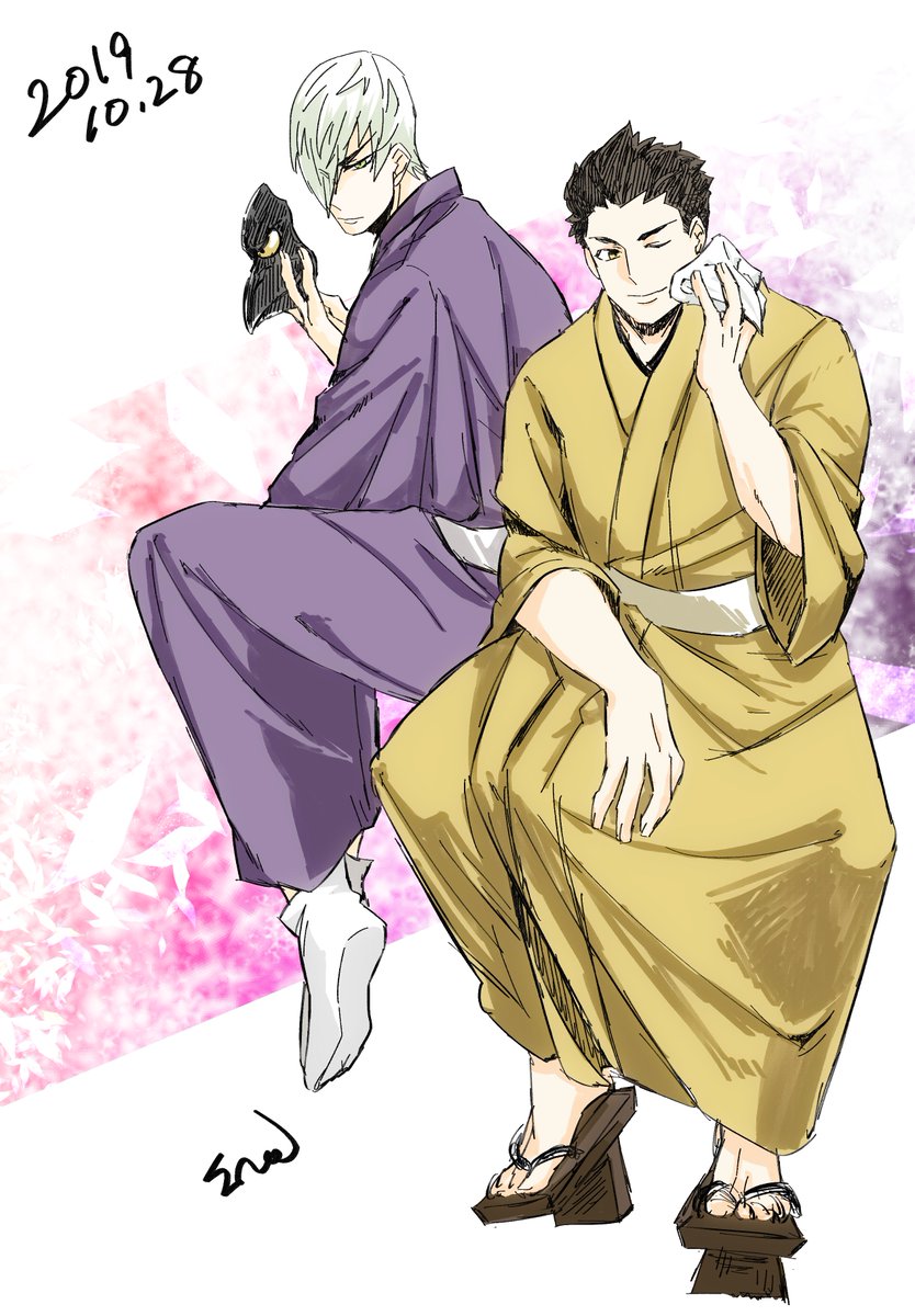 着物関ヶ原 げろびあん練乳 原稿中のイラスト