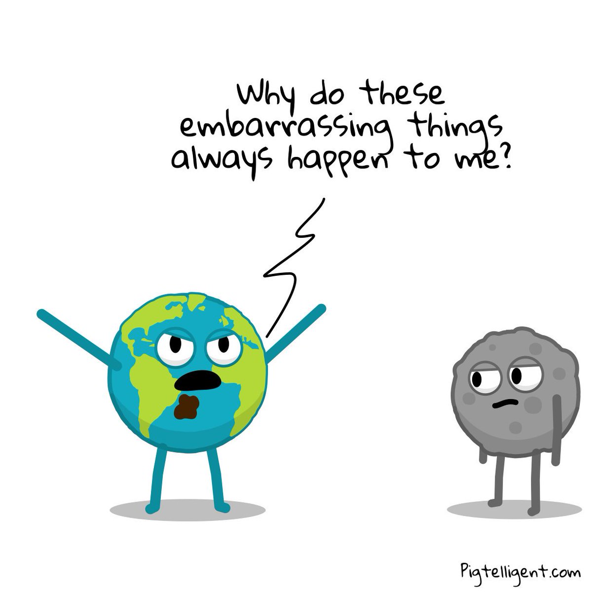 Pigtelligent's tweet photo. Embarrassing habit 🌎🌚🛢️ #Earth #webcomic https://t.co/gmJCjZFdJU