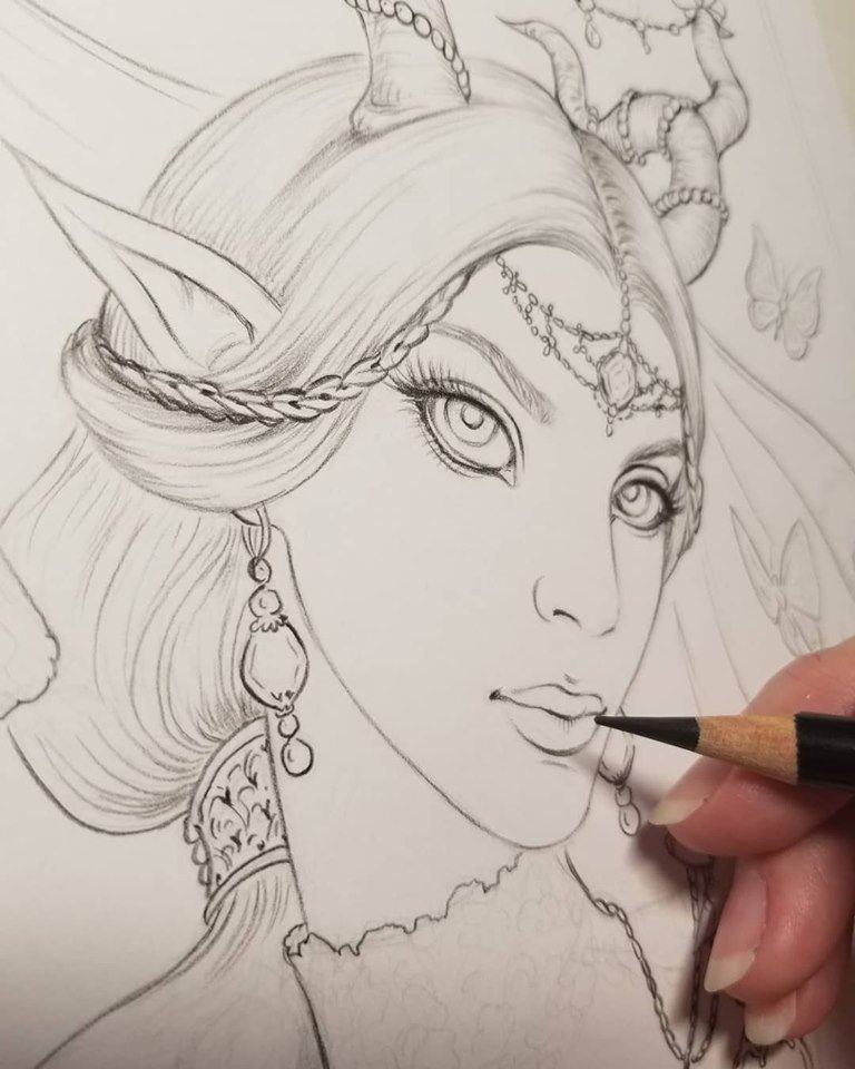 Fairy Face Drawings In Pencil