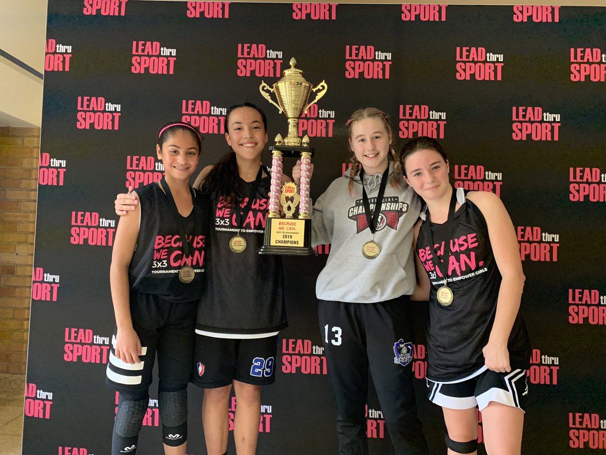 Lead Thru Sport 3on3 2019 Champions.  Amazing day at Ryerson yesterday watching these U14 girls and how amazing they are at their craft.   @yorksouthbasketball @ShannaKokonis  @ @LionsCrestwood @KiaNurseElite @ShannaKokonis @CoachRoRussell @CrestwoodPrep @SLAMonline @Micaella_15_