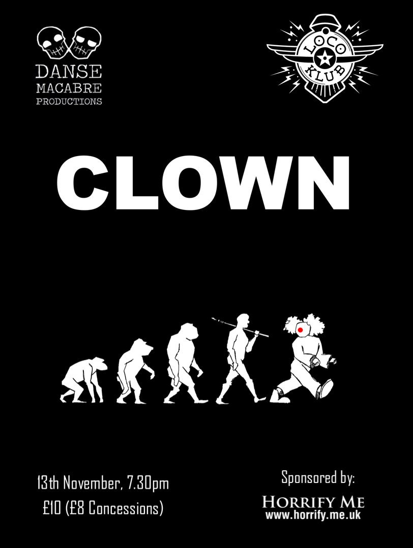 danseofdeath's tweet photo. THE CLOWNS ARE COMING HOME!! 
'Clown' is being performed @LocoKlub in #Bristol on November 13th! 
Grab your tickets and come see us on our home soil: https://t.co/xAorudNLH2 
#ClowningAround sponsored by @HorrifyMe 🤡 https://t.co/gLbZiL1acj