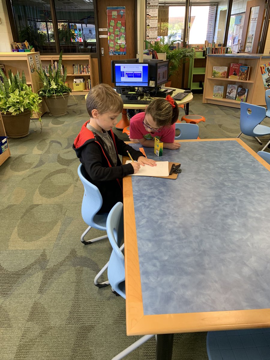 CurtisESLibrary's tweet image. Mrs. Pealer’s students are writing spooky stories using Halloween-themed story starters. 👻 🎃 #teamcurtis #oneccps